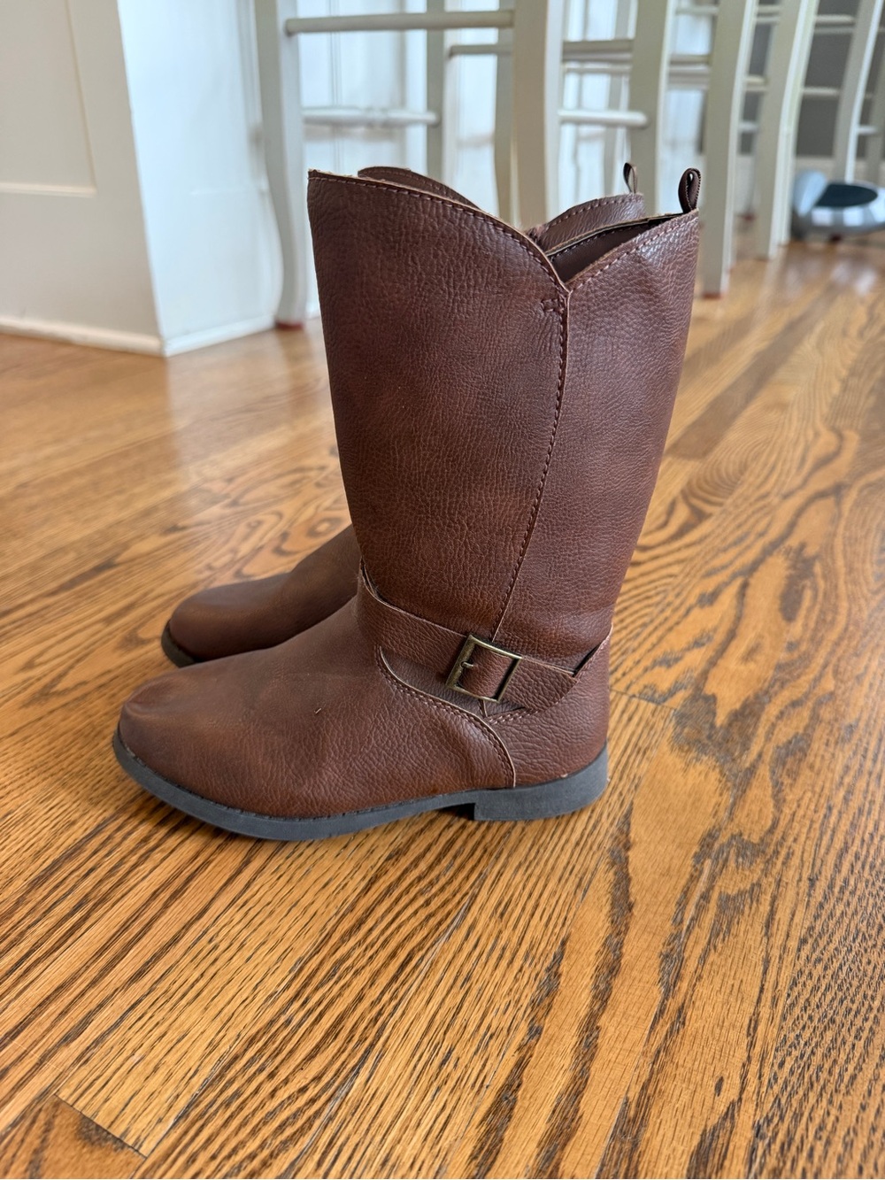 Girls Brown Tall Boots Size 1